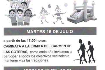 Programa de las fiestas de Nuestra Señora del Carmen en Hornos del Rey (Foto TA)